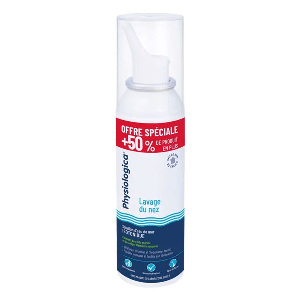 Gifrer Physiologica Solution d'Eau de Mer Isotonique 100 + 50ml offert