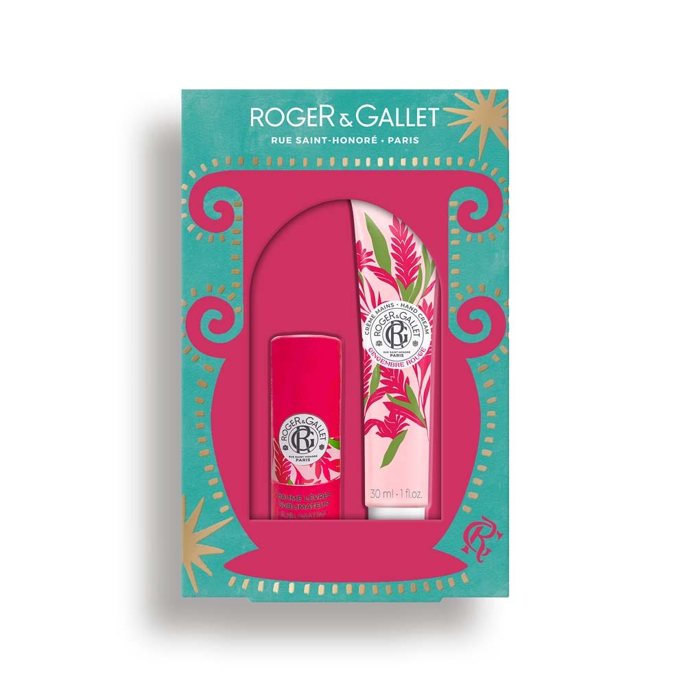 Roger & Gallet Gingembre Rouge Coffret Baume Lèvres 10g + Crème Mains 30ml