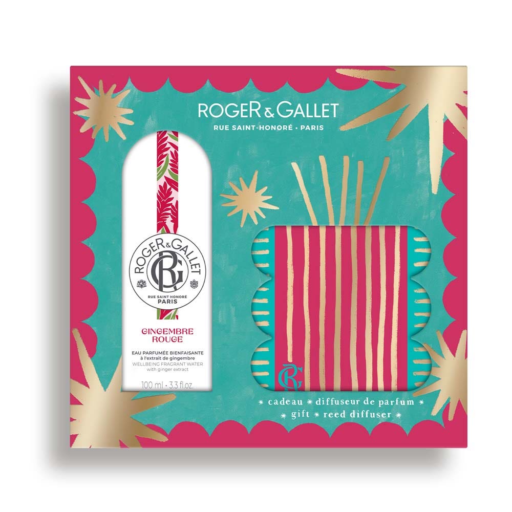 Roger & Gallet Gingembre Rouge Coffret Eau Parfumée Bienfaisante 100ml + Diffuseur De Parfum