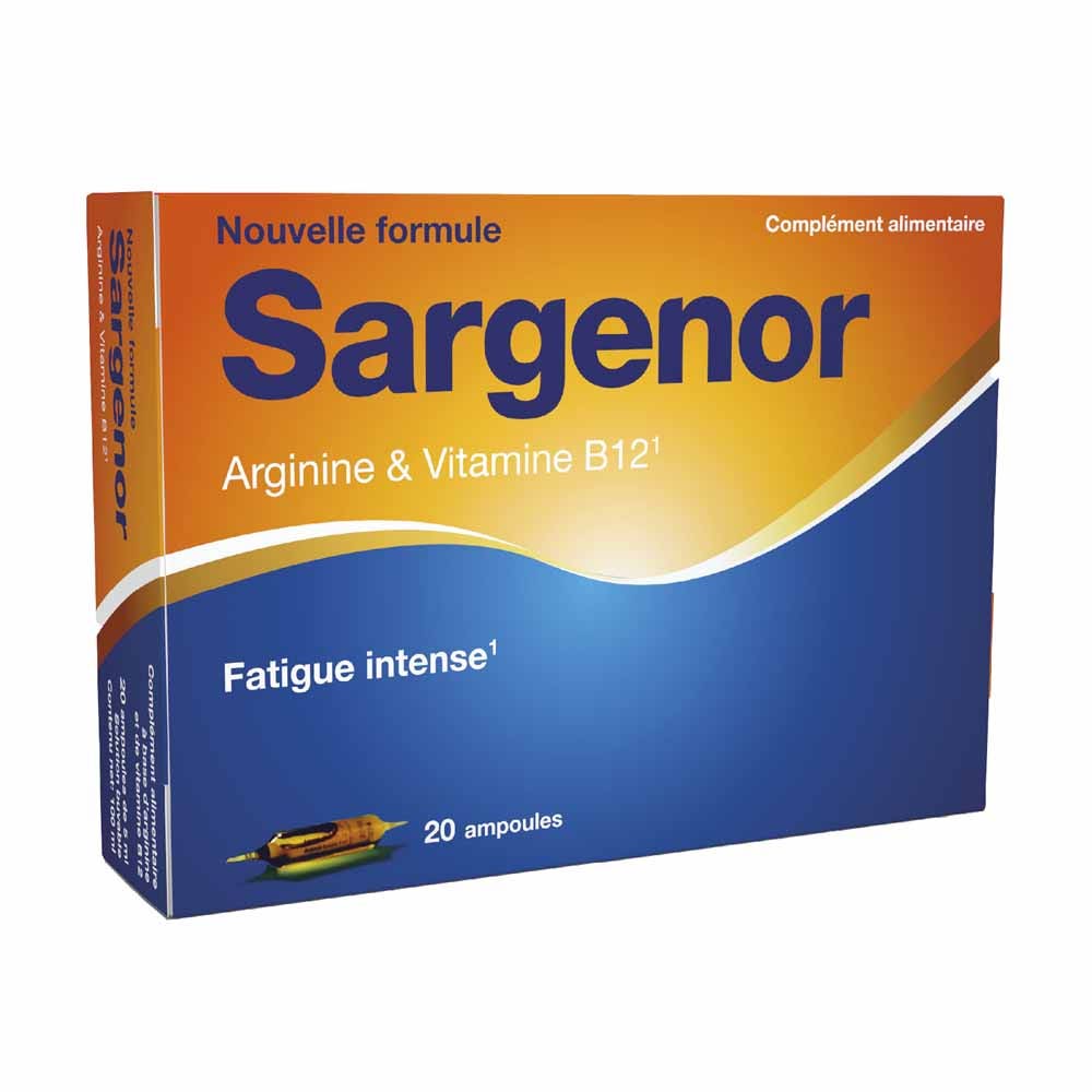 Sargenor Arginine et Vitamine B12 20 Ampoules