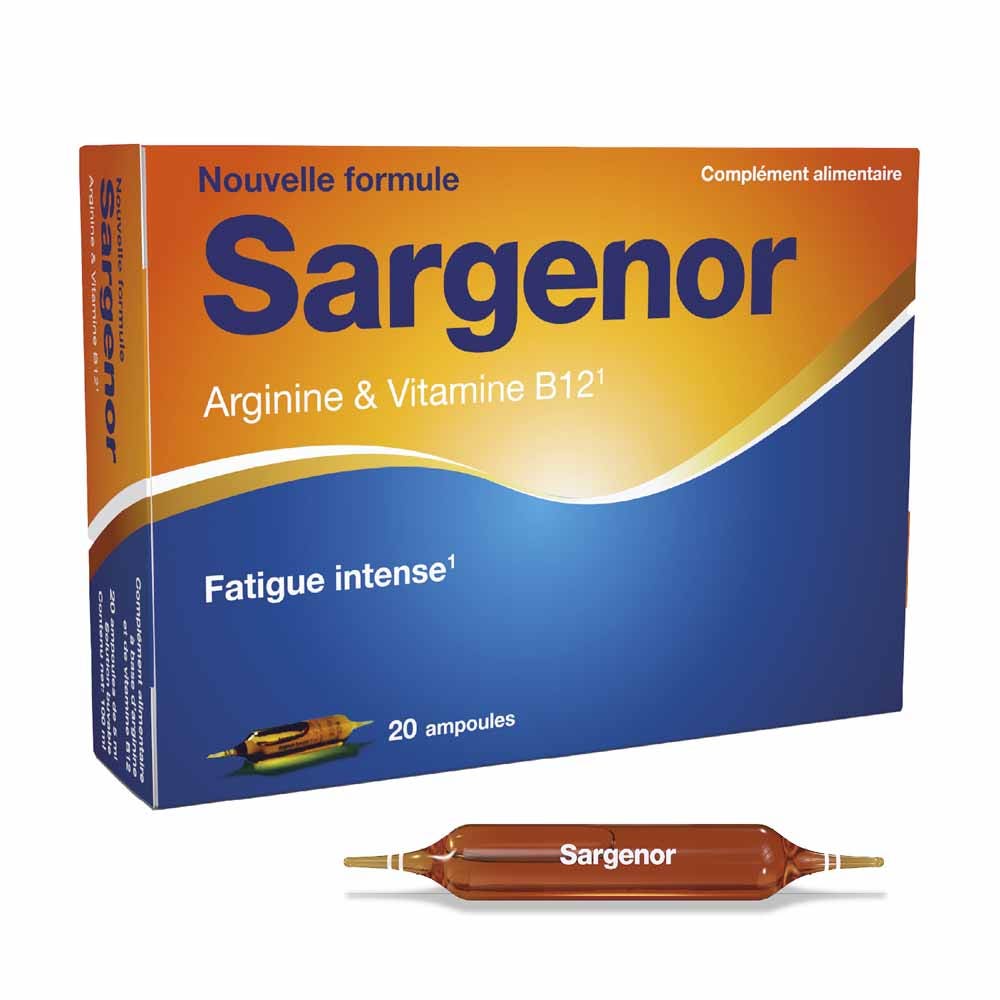 Sargenor Arginine et Vitamine B12 20 Ampoules