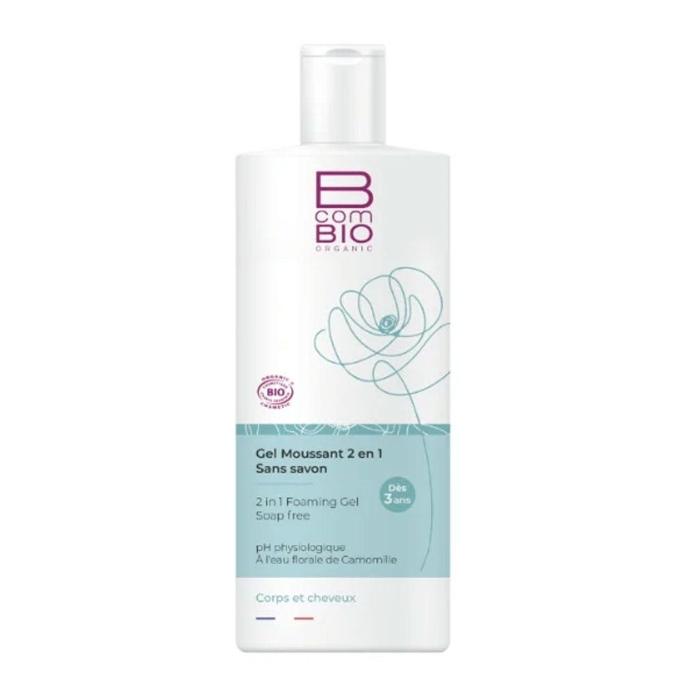 Bcombio Organic Gel Moussant 2 En 1 Sans Savon Bio 500ml
