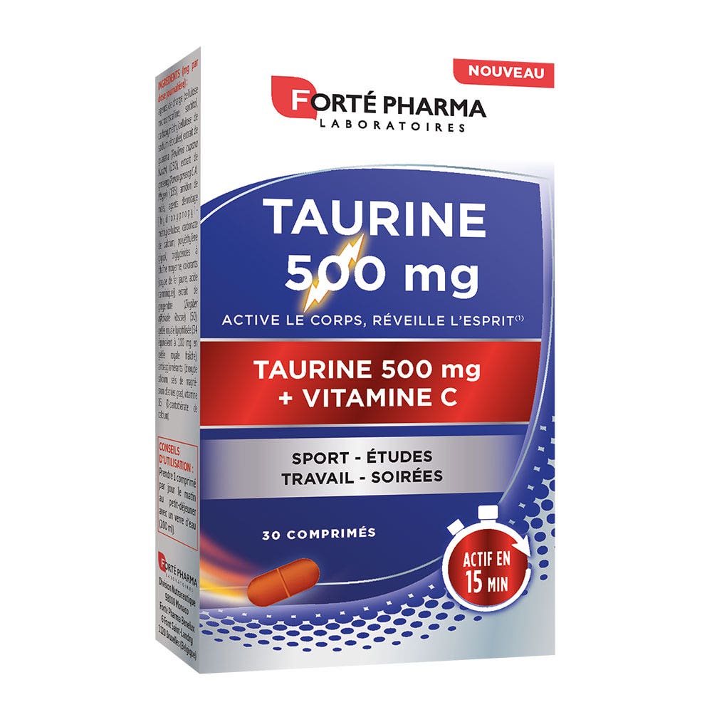Forté Pharma Taurine Power Taurine 500 mg 30 comprimés