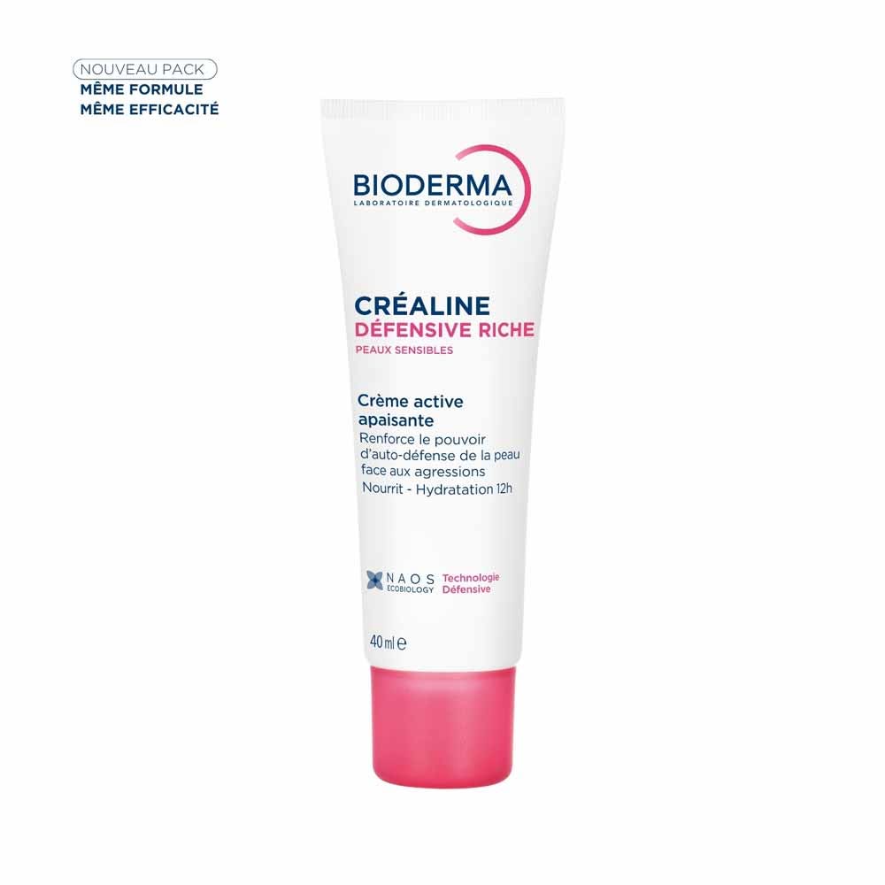 Bioderma Crealine Crème Active Apaisante Defensive Riche Peaux Sensibles et Sensibilisées 40ml