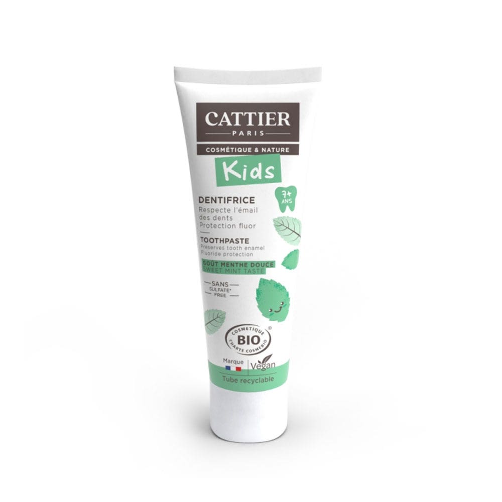 Cattier Kids Dentifrice 7 Ans Et Plus Bio Menthe Douce 50ml