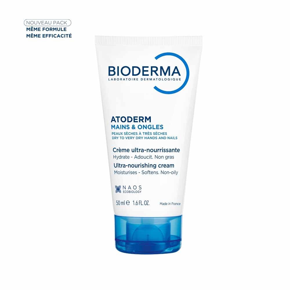 Bioderma Atoderm Crème ultra-nourrissante Mains & Ongles Sèches Et Abîmees 50ml