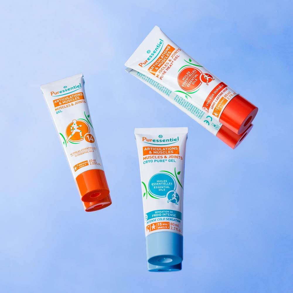 Lot De 2 Gels Massage Anti-douleur Aux Huiles Essentielles - 60ml Chaque - Fabriqué En France