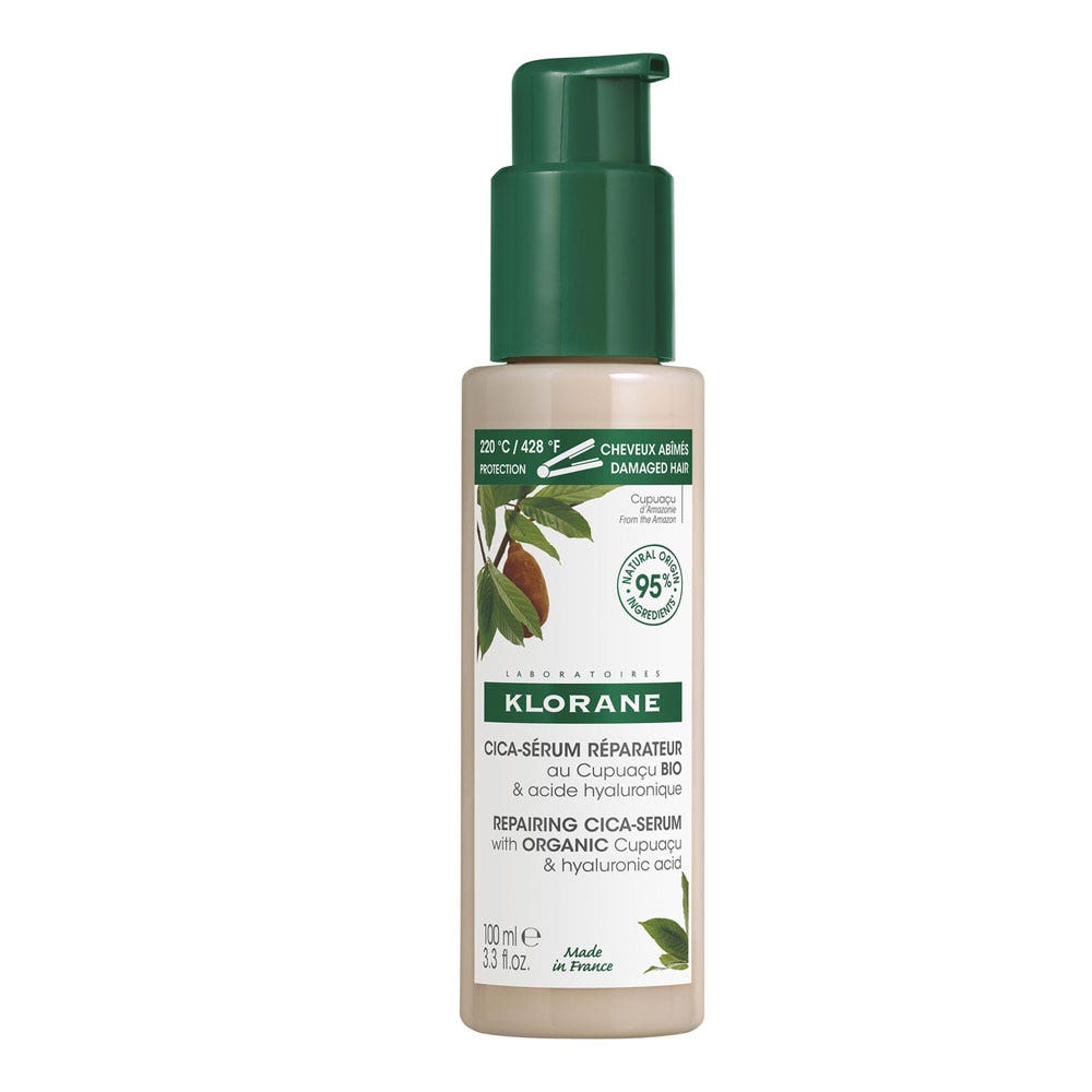 Klorane Cica-sérum Réparateur au Cupuaçu BIO & acide hyaluronique Cheveux très secs, abîmés 100ml