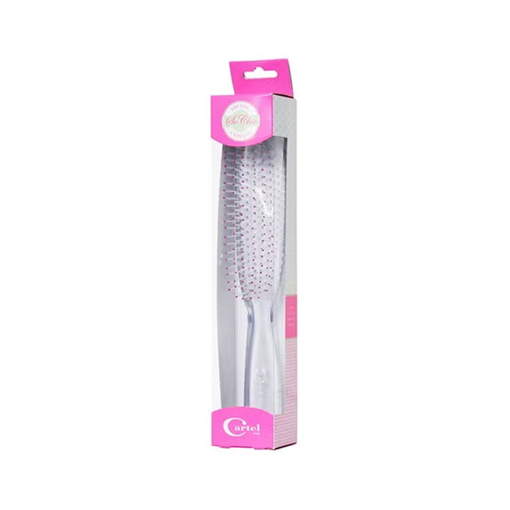 Cartel Brosse À Cheveux Cristal Rose x1