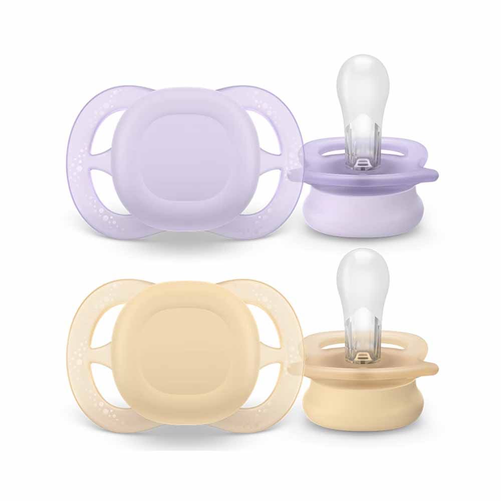 Avent Ultra Start Sucettes symétriques silicones 0 à 2 mois x2