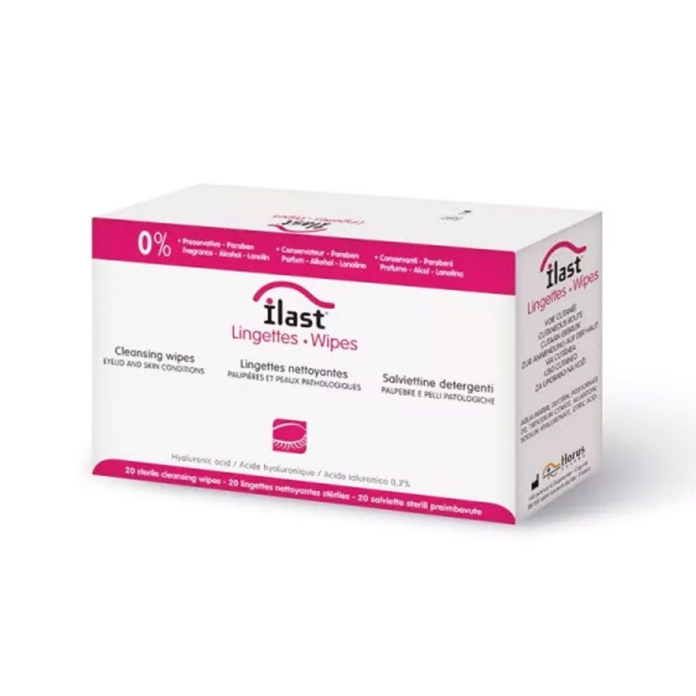 Dulcis Health Science Ilast Lingettes Nettoyante Paupieres x20