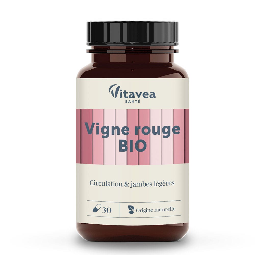 Vitavea Santé Les Essentiels Vigne rouge Bio Circulation 30 Gélules