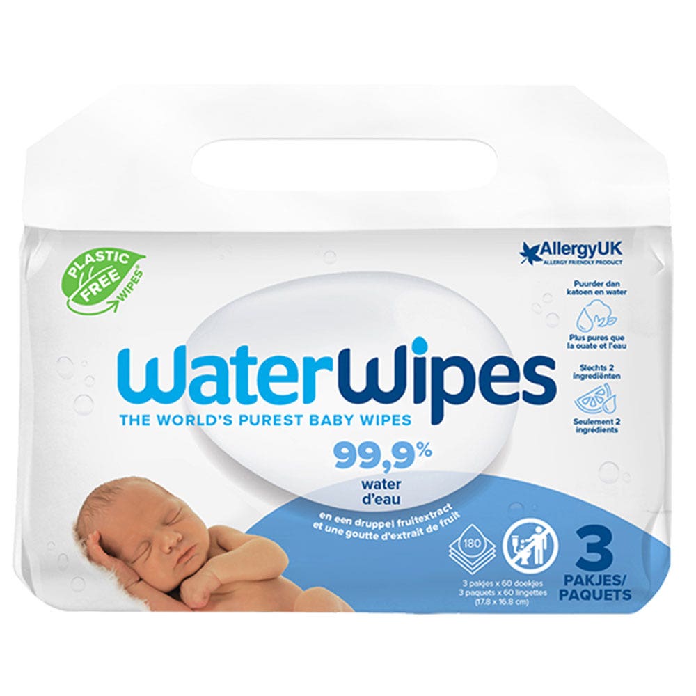 Waterwipes Lingettes bébé 3x60