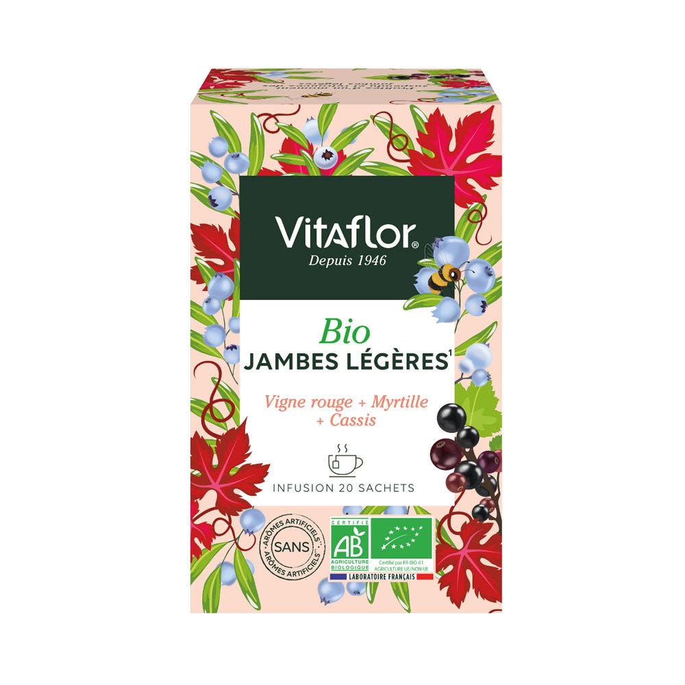 Vitaflor Infusion Jambes Légères Bio 20 sachets