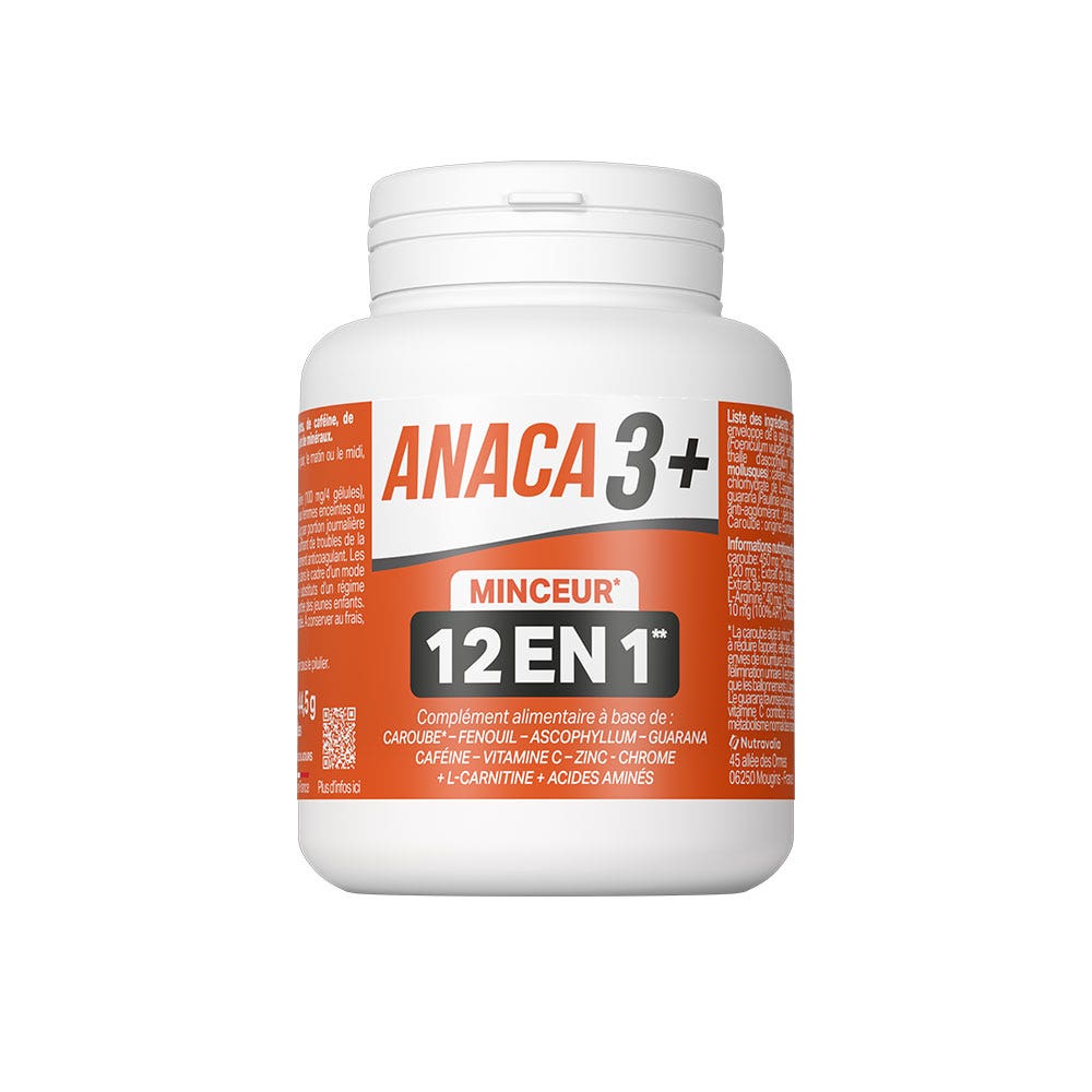 Anaca3 Compléments Alimentaires Minceur 12 en 1 120 gélules