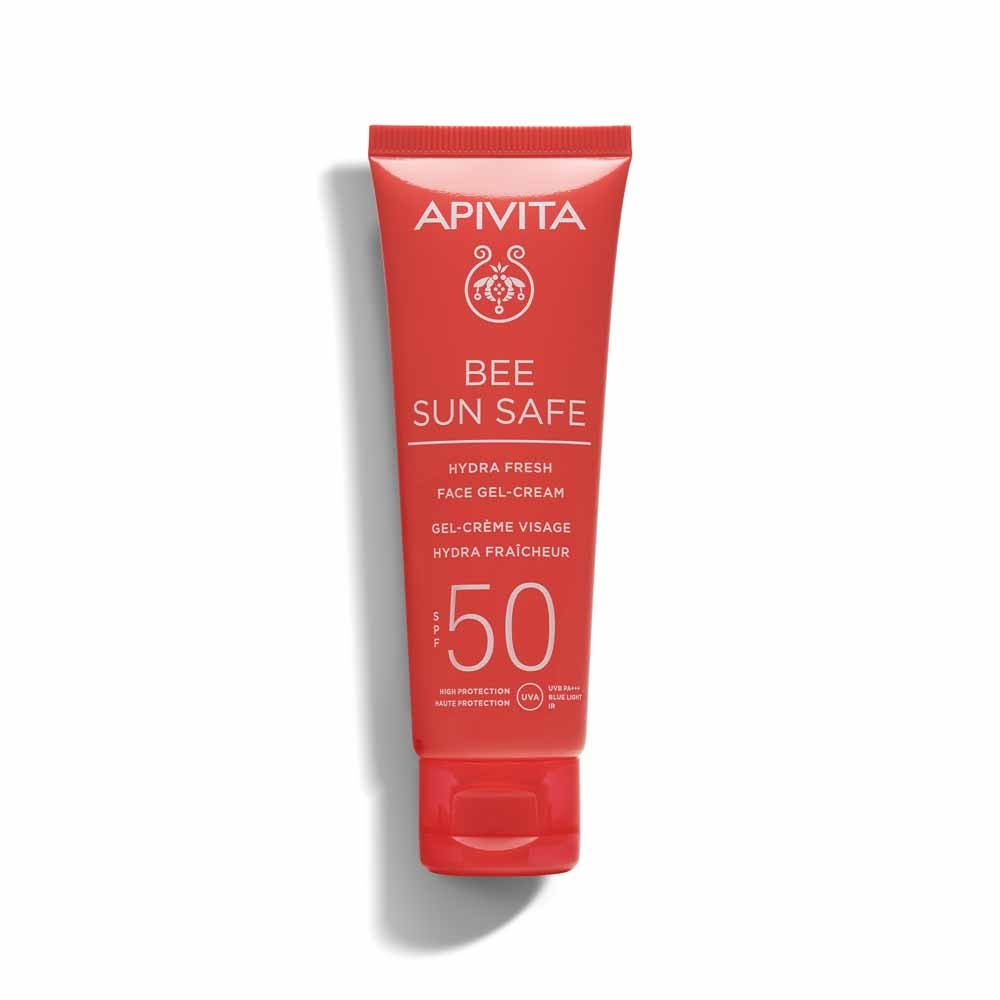 Apivita Bee Sun Safe Gel-crème Visage Hydra Fraîcheur SPF50 50ml