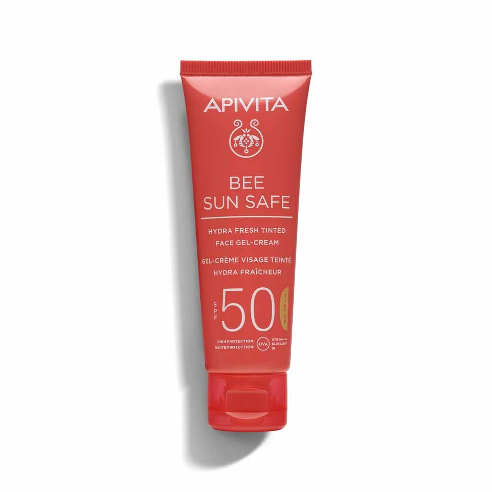 Apivita Bee Sun Safe Gel-crème Visage Teinté Hydra Fraîcheur SPF50 50ml