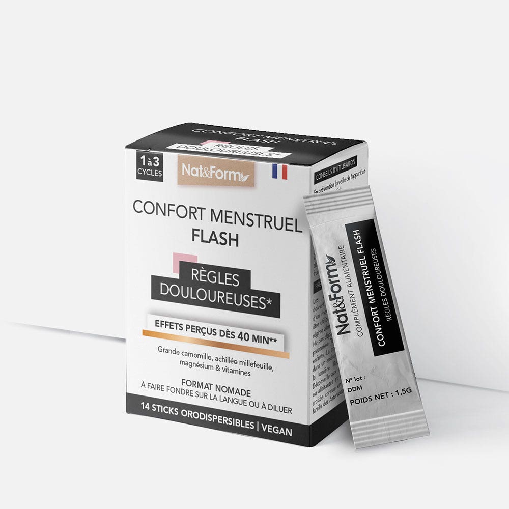 Nat&Form Confort Mensturel Flash 14 sticks