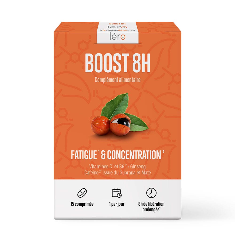 Lero Boost 8H Fatigue et concentration 15 comprimés