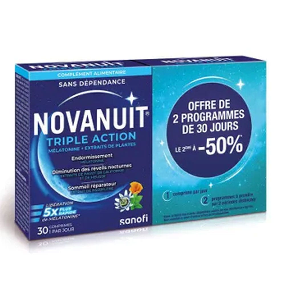 Novanuit Triple Action 2x30 comprimés