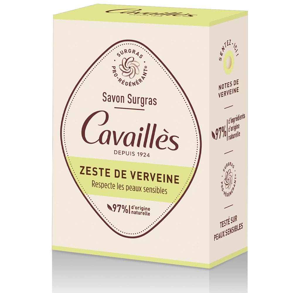 Cavaillès Surgras Pro-Régénérant Savon Zeste de Verveine 100g
