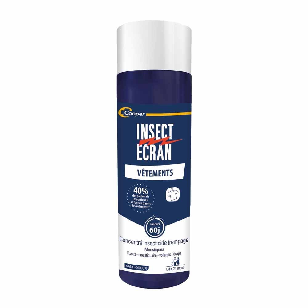 Insect Ecran Vêtements Anti-moustiques Solution Pour Trempage Des 24 Mois 200ml