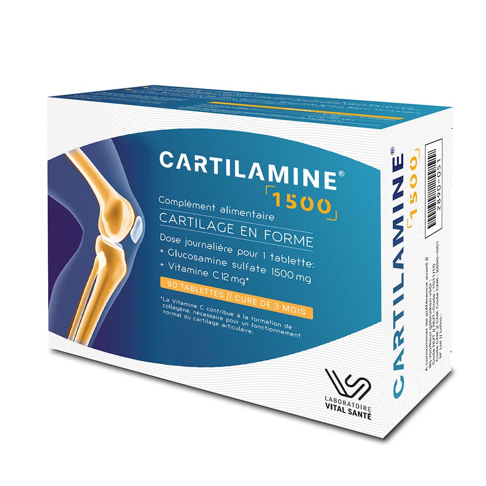 Vital Santé Cartilamine 1500 Cartilage en forme 90 Comprimes