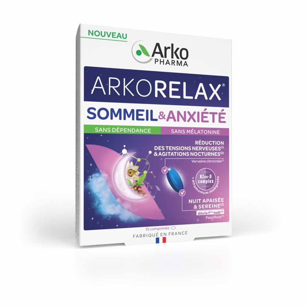 Arkopharma Arkorelax Sommeil & Anxiété 15 Comprimés