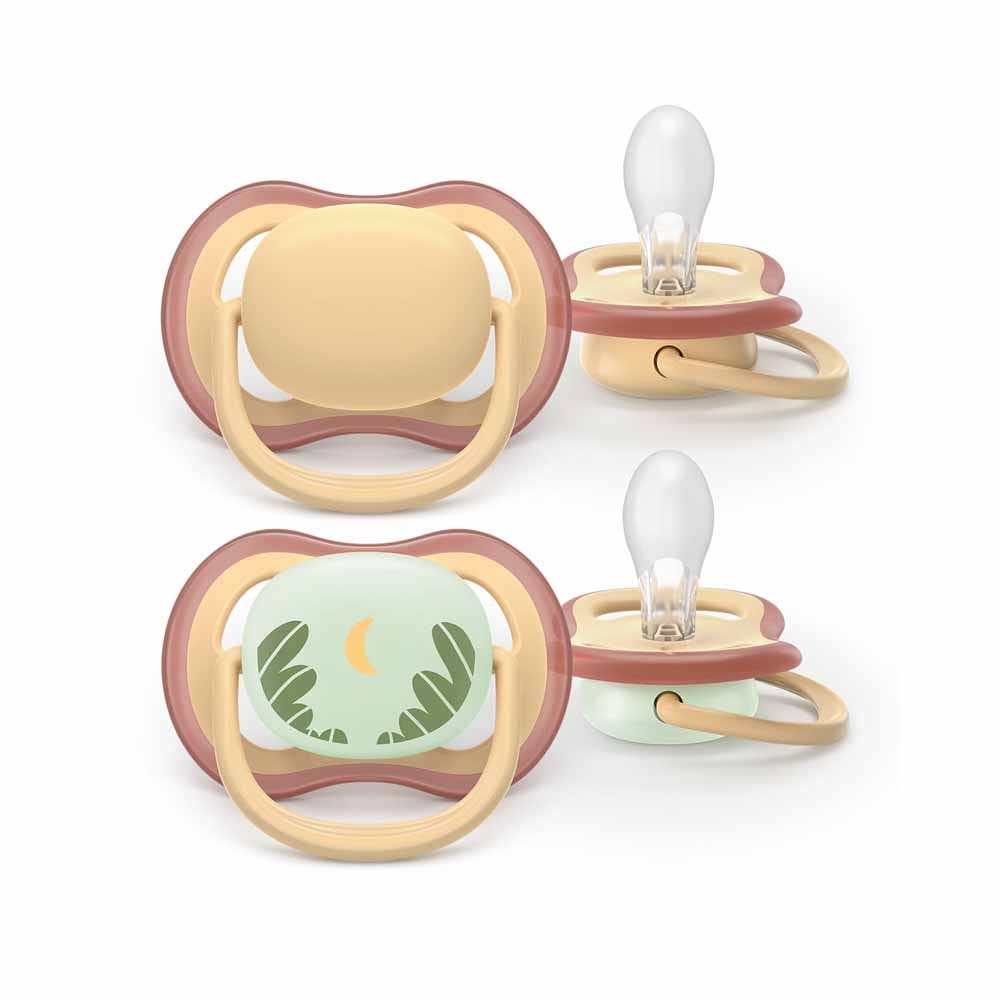 Avent Ultra-Air Sucettes symétriques silicone Day & Night 0 à 6 Mois x2