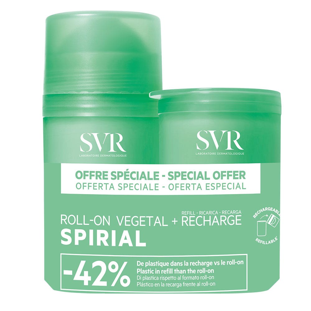 Svr Spirial Roll-On Végétal Déodorant + Recharge 50ml+50ml
