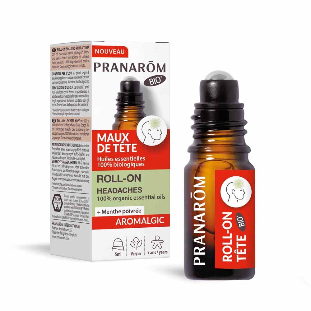 Pranarôm Aromalgic Roll-On Maux de Tête Bio 5ml