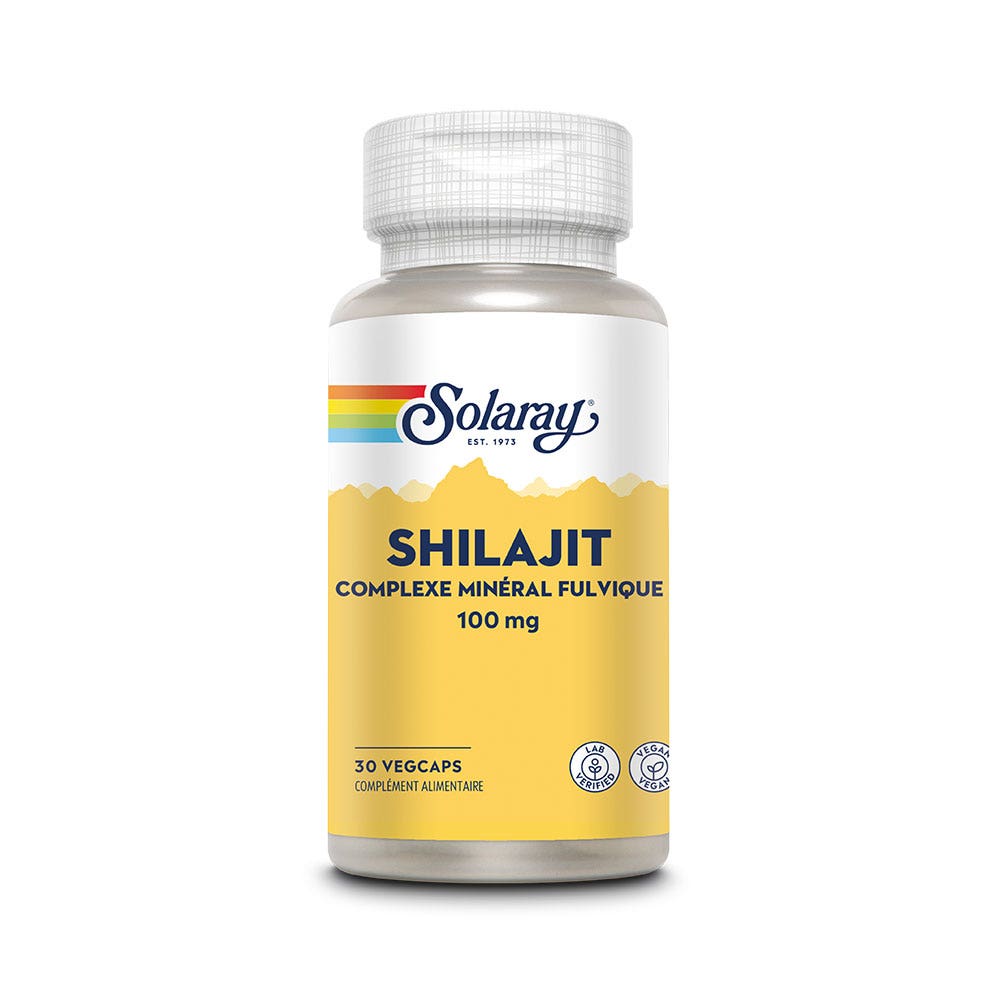 Solaray Shilajit 100mg Complexe Minéral Fulvique 30 Capsules