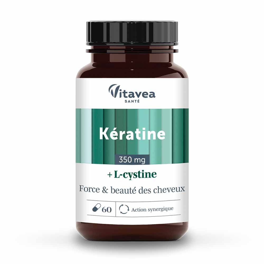 Vitavea Santé Kératine + L-Cystine Force & Beauté des Cheveux 60 Gélules