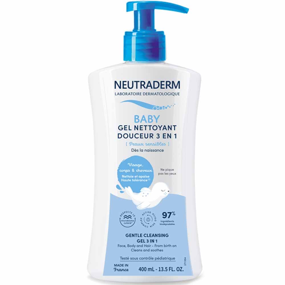 Neutraderm Baby Gel Nettoyant Douceur 3 En 1 Peaux Sensibles Peaux sensibles 400ml