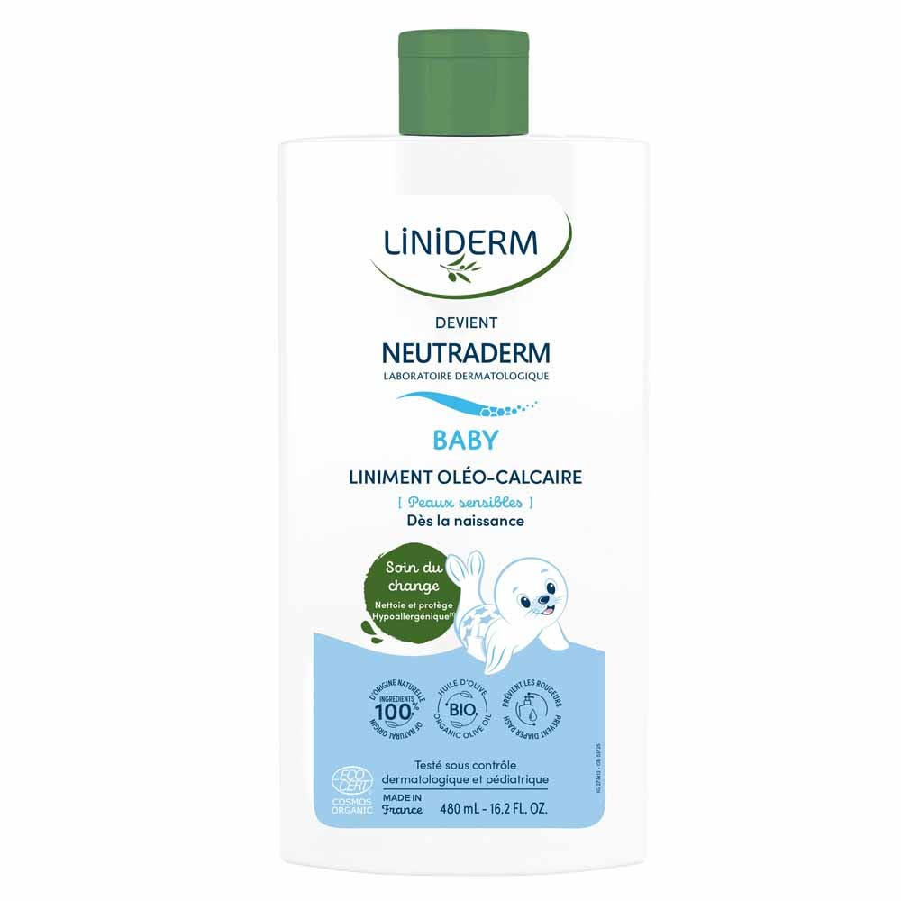 Neutraderm Baby Liniment Oléo-Calcaire Bio Peaux Sensibles 480ml