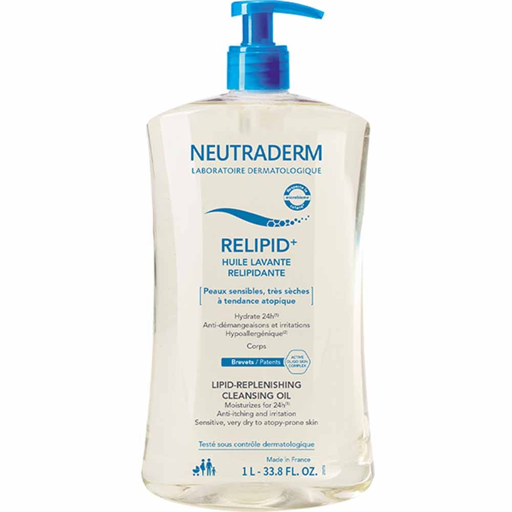 Neutraderm Huile Lavante Relipidante Relipid+ Peaux Sensibles 1L