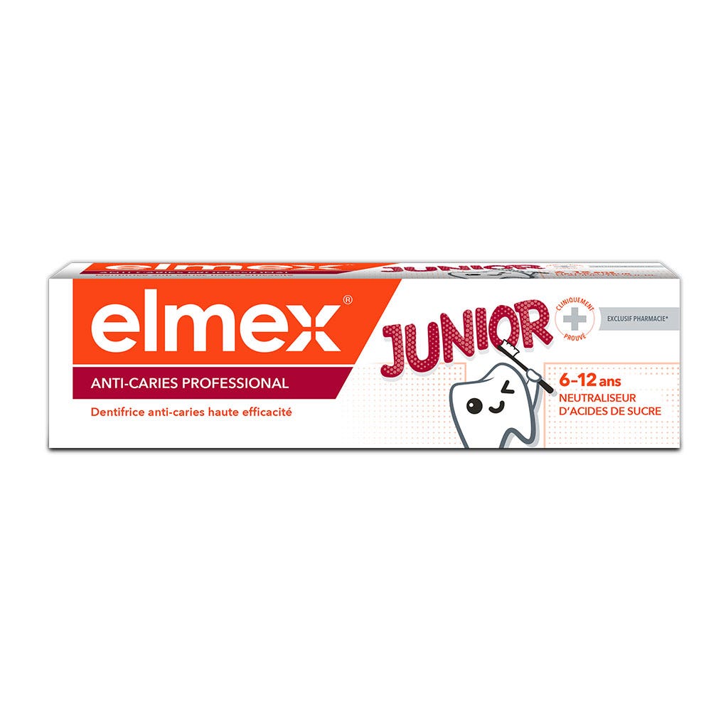 Elmex Anti-Caries Dentifrice Junior 6-12 ans 75ml