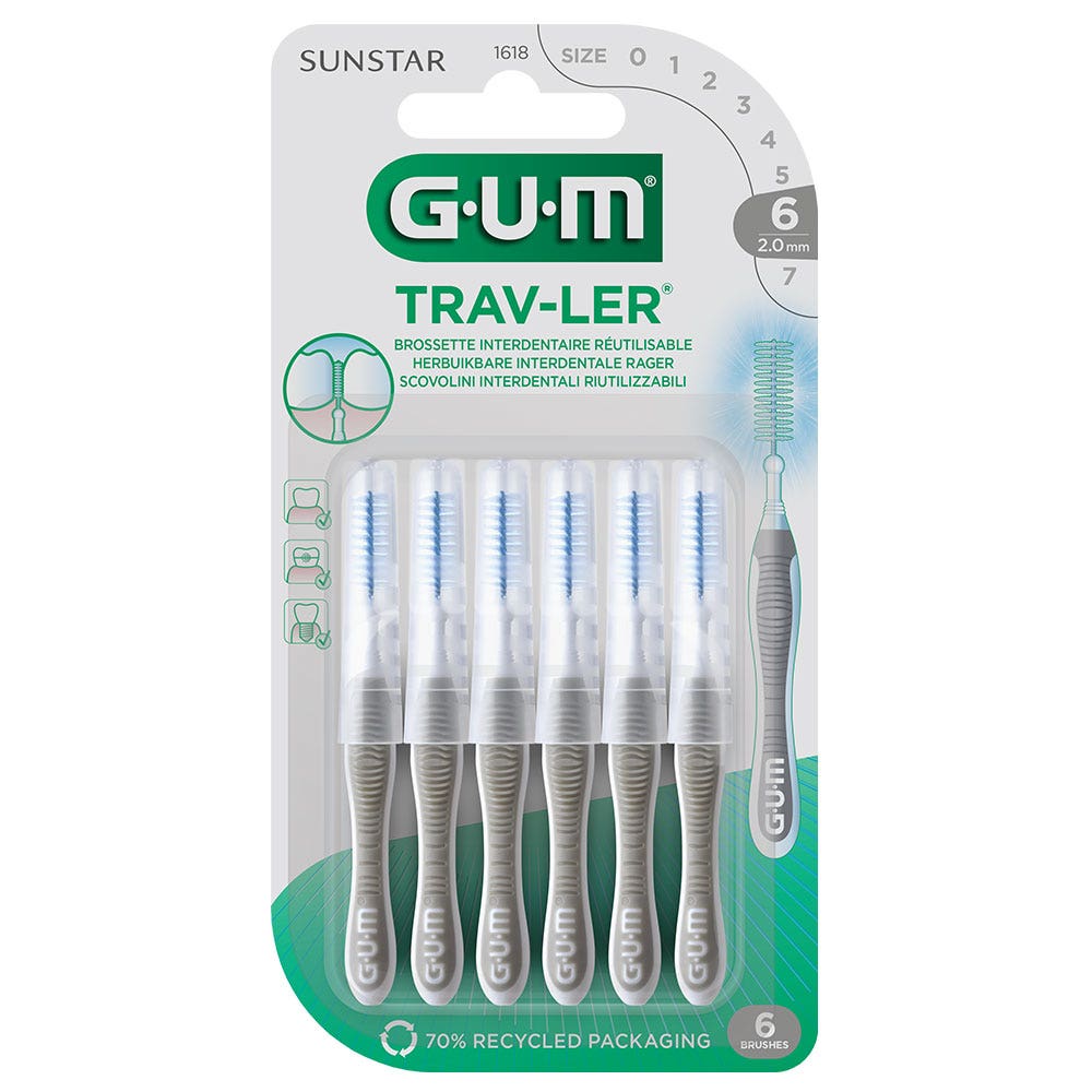 Gum Trav-ler Brossettes Interdentaires 2mm x6