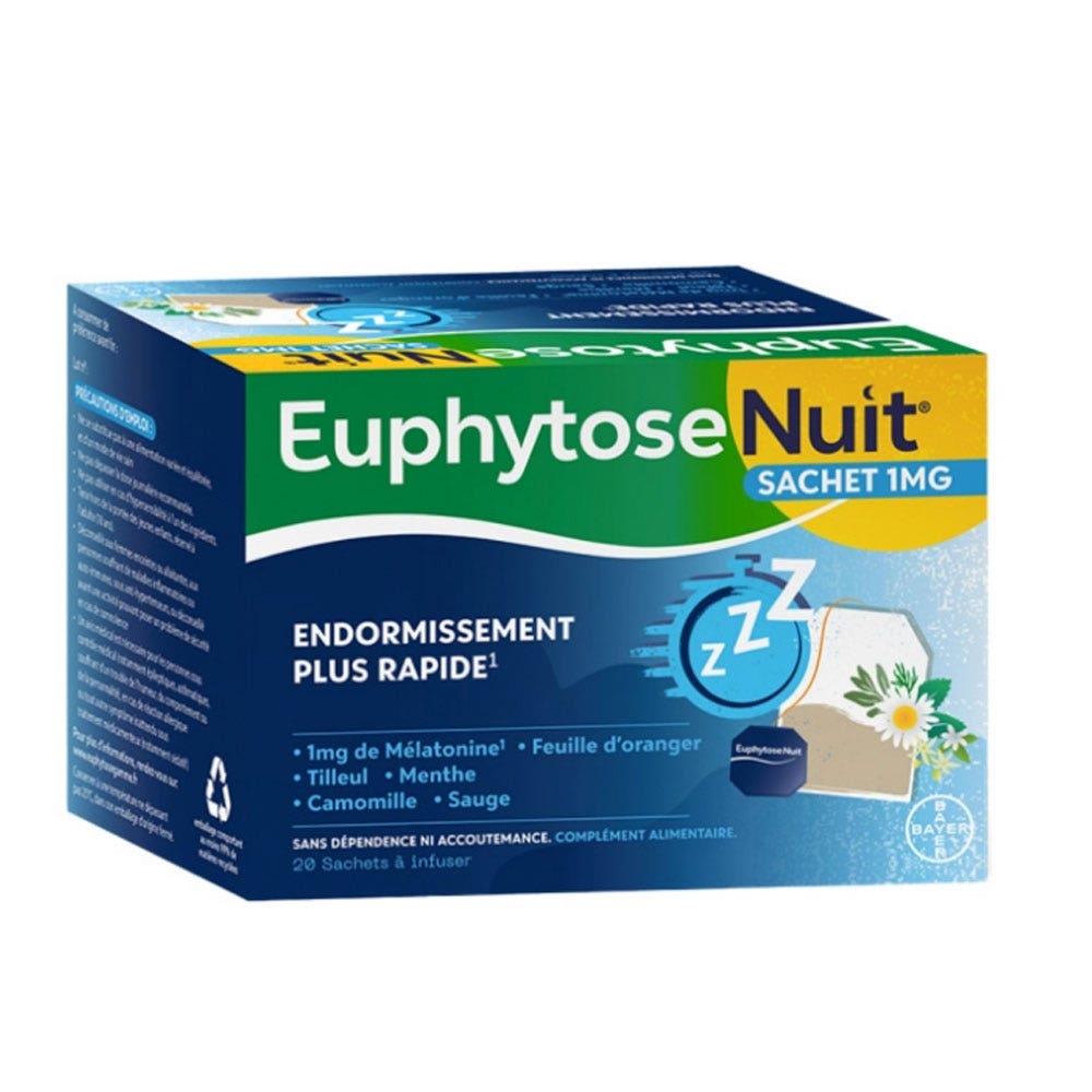 Bayer Euphytose Euphytose Nuit A Infuser 20 Sachets
