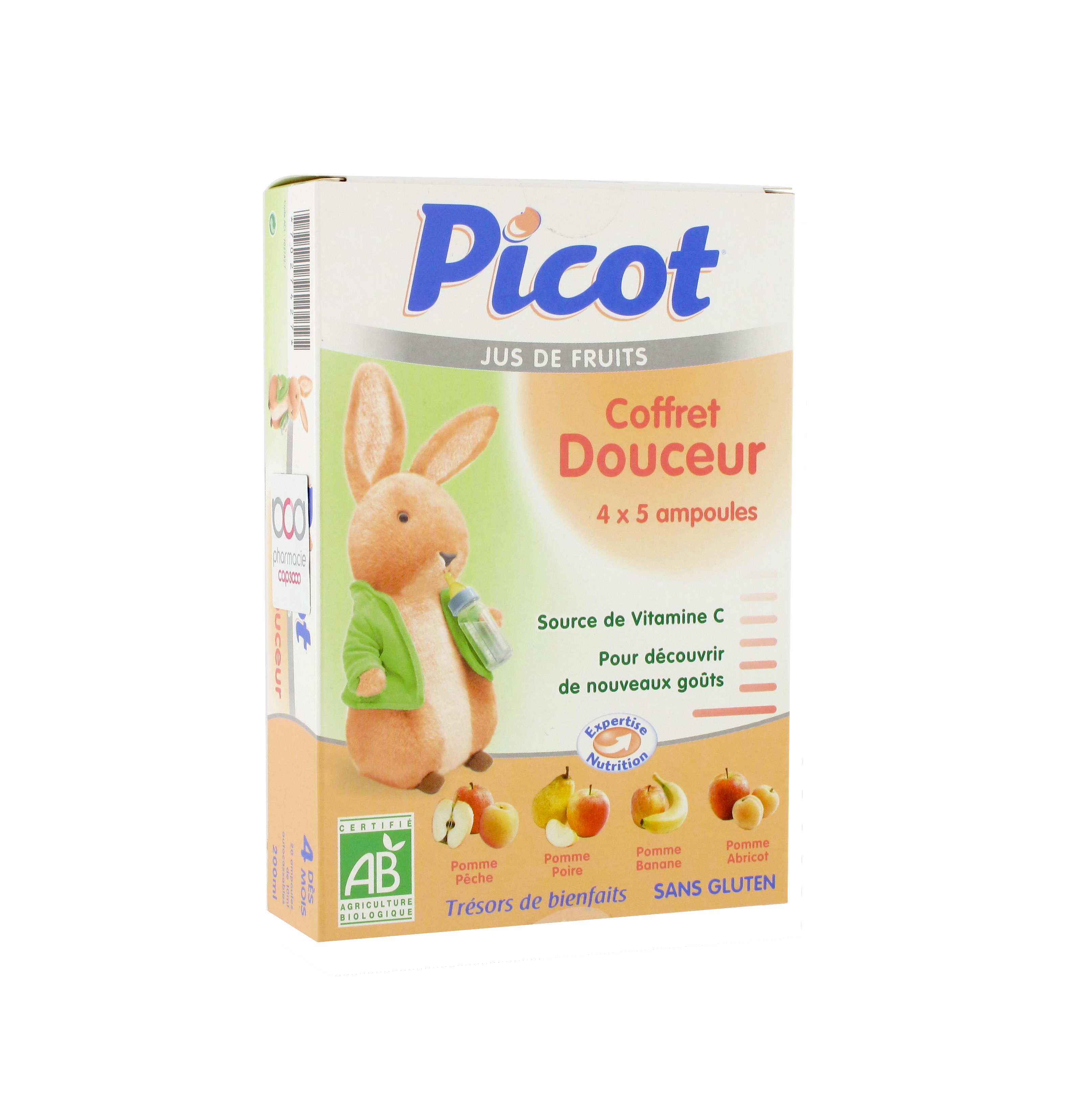 Picot Jus De Fruit Coffret Douceur 4x 5 Ampoules 10ml