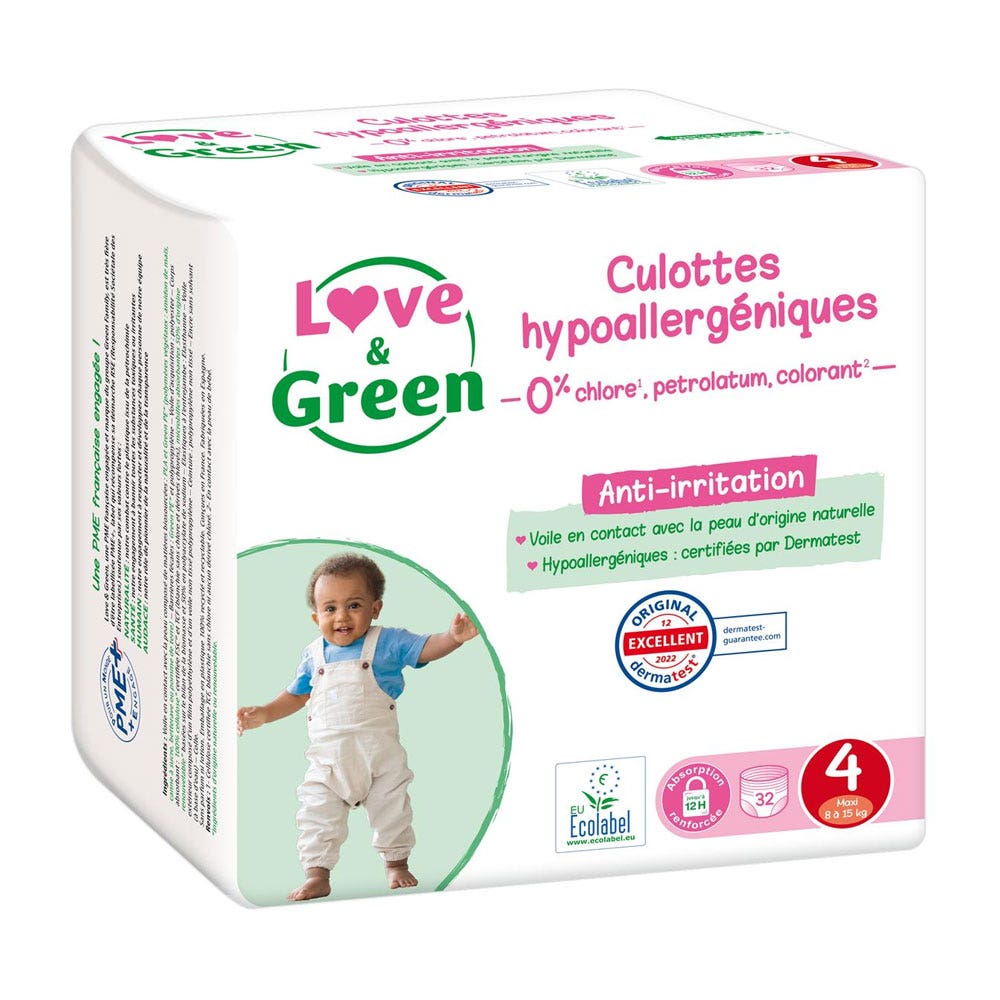 Taille 4 MAXI 20 culottes de 8 à 15kg Love&Green