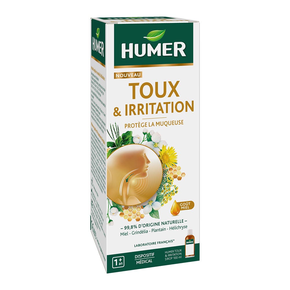 Humer Sirop Toux & Irritation Goût Miel 100ml