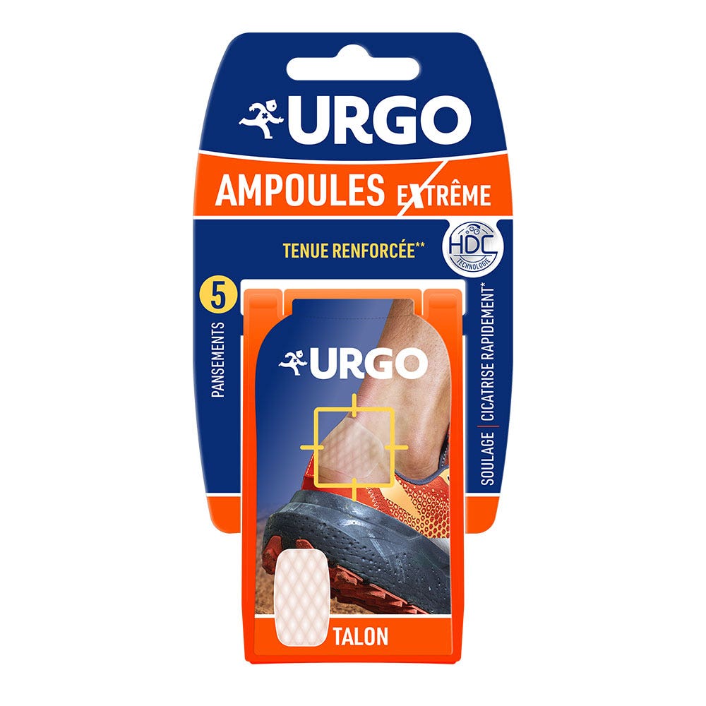 Urgo Pansements Ampoules Extrême Talon 6.8x4.2cm x5