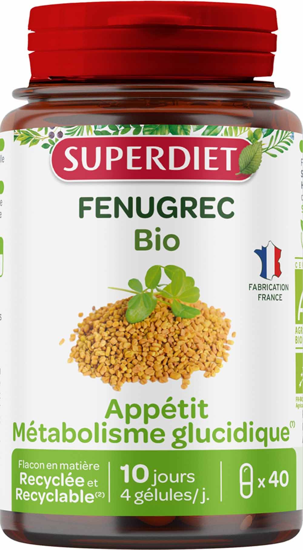 Superdiet Fenugrec Bio 40 gélules