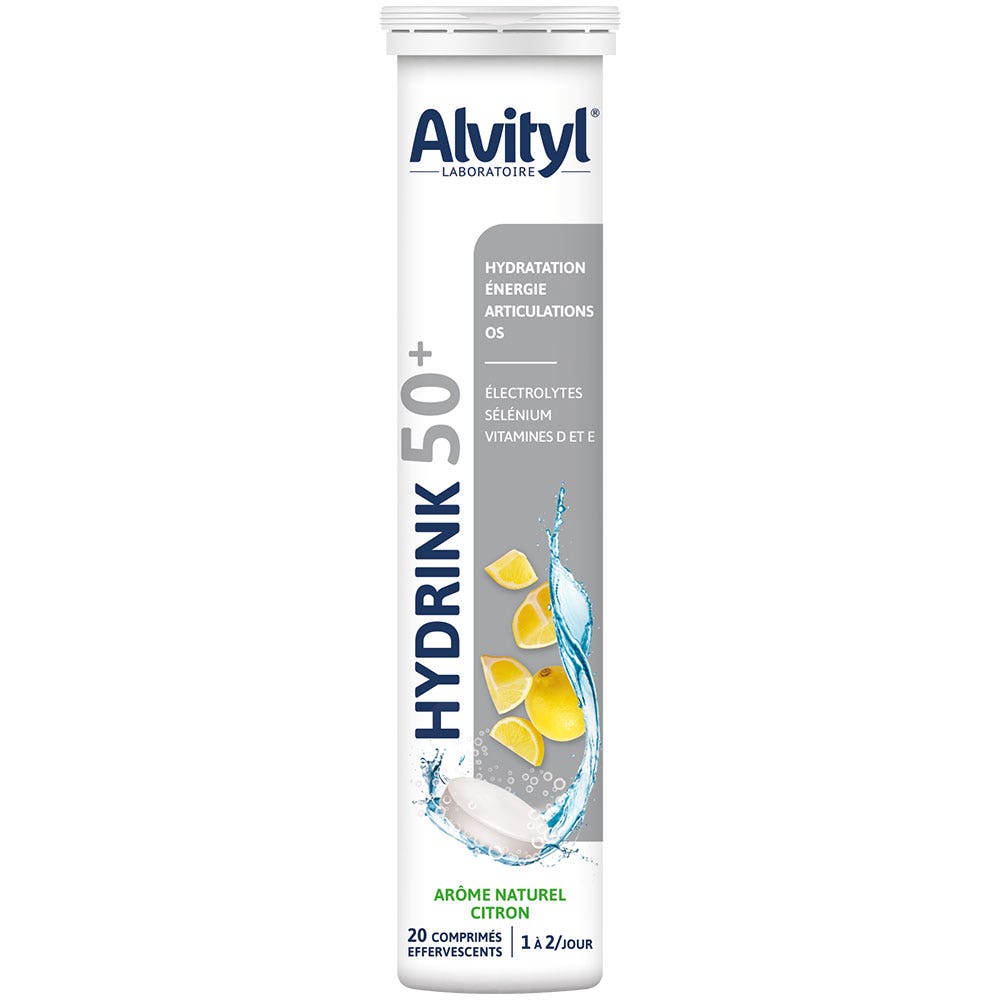 Alvityl Hydrink 50+ 20 Comprimés Effervescents