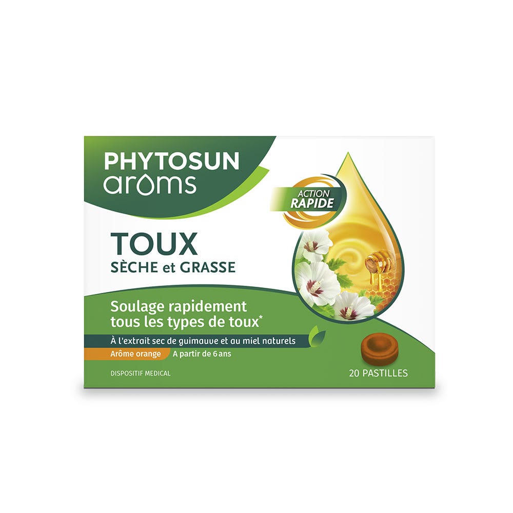 Phytosun Aroms Pastilles toux sèche et grasse x20