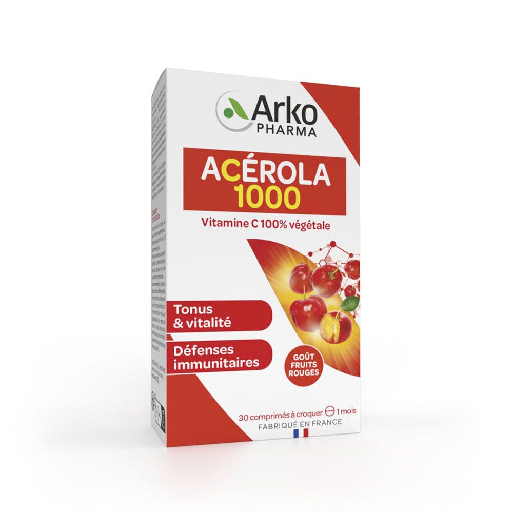 Arkopharma Azinc Acerola 1000 Vitamine C Naturelle 30 Comprimes