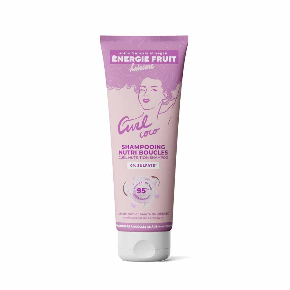Energie Fruit Shampooing Sans Sulfates Coco & Huile De Karité Bio Cheveux Frisés 250ml