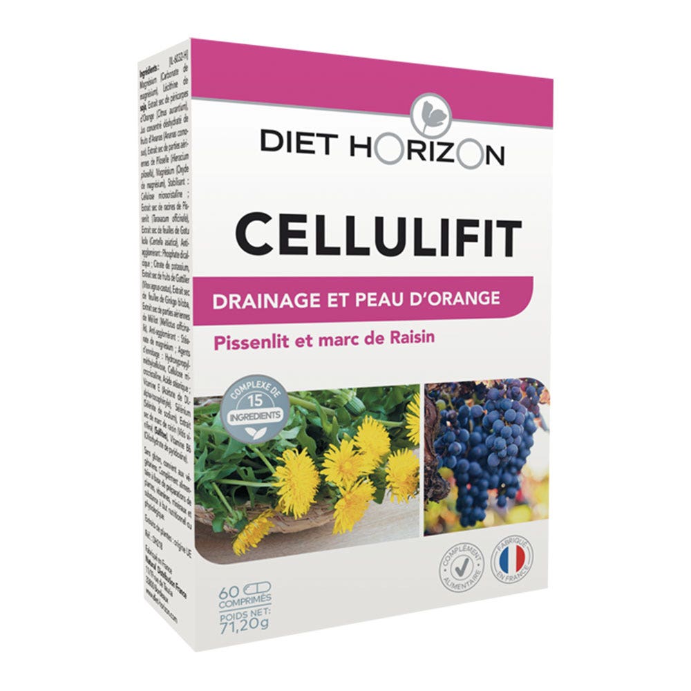 Diet Horizon Cellulifit Drainage et peau d'orange 60 comprimés
