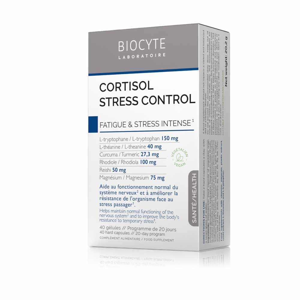 Biocyte Santé Cortisol Stress Control Fatigue Stress intense 40 gélules